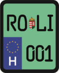  Rendszám matrica rollerre (ROLI-001)