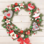 POL-MAK Karácsony Wreath with Felt szalvéta 20 db-os 33x33 cm PKK034754 (PKK034754)