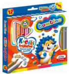 St. Majewski 12 db háromszögletű színes ceruza és hegyező, Bambino (ST-DXX-T12X-048-STAN-ST)