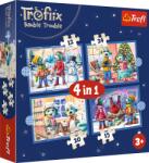 Trefl - Puzzle 4v1 It's Snowing at Tresliks - 1 - 39 piese