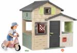 Smoby Set căsuța Prietenilor cu ușă mare și babytaxiu motocicletă Friends Evo Playhouse Life Smoby extensibilă roz cu reflector și roți din cauciuc (SM810206-A25) Casuta pentru copii