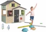Smoby Set căsuța Prietenilor și pistă distractivă Friends Evo Playhouse Life Smoby extensibilă cu ușă mare (SM810206-A5) Casuta pentru copii