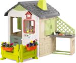 Smoby Căsuța cu grădină Life Jura Lodge Smoby cu bucătărie horn și sonerie electronică de la 24 de luni (SM810252-E) Casuta pentru copii
