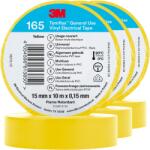 3M Temflex 165 szigetelőszalag, méret 15 mm×10 m×0, 15 mm, sárga, 3 darab (7100184732)