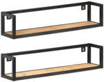 vidaXL 2 db nyers mangófa fali polc 80 cm (VD320670)