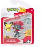 Jazwares Pokémon: 3 db-os figura csomag - Pichu, Machop, Weavile
