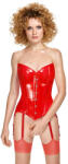 Black Level Vinyl Strapless Corset 2840200 Red L