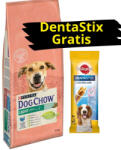Dog Chow Purina Dog Chow Light felnőtt pulykával 14kg + DentaStix Gratis! !