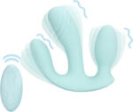 Loveline Three-In-One Liquid Silicone Vibrator Breezy Blue Vibrator