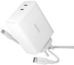 Epico 100W GaN hálózati töltő 2 m-es USB-C kábellel. 9915101100185