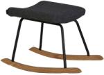 Quax Fekete kárpitozott lábzsámoly Quax De Luxe 57 x 42 cm (7616J1818-1-BL)