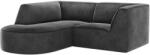 CXL by Christian Lacroix Sötétszürke bársony sarokkanapé CXL Charles 186 cm, balra (CXL_LC_S_120_F1_CHARLES4)