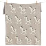 Quax Világosszürke pamut babatakaró Quax Hintaló 100 x 80 cm (04KBLW-RH)