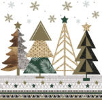 POL-MAK Karácsony Graphic Trees szalvéta 20 db-os 33x33 cm (PKK051904)