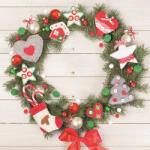 POL-MAK Karácsony Wreath with Felt szalvéta 20 db-os 33x33 cm (PKK034754)