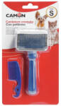  CAMON CAMON Set perie cromata cu pieptene de curatare, perie câini CAMON Set perie cromata cu pieptene de curatare, S, perie câini și pisici, 4.5x6cm