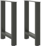 vidaXL 2 db antracitszürke acél étkezőasztalláb 60x(72-73) cm (VD4013306)