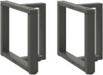 vidaXL 2 db antracitszürke, T-alakú acél dohányzóasztal láb 50x25x(42-43) cm (VD4013030)