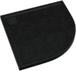 Schedpol Omega Black Stone cădiță de duș semirotundă 90x90 cm negru 3.0455/C/ST (30455CST)