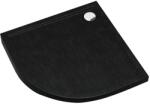Schedpol Caspar New Black Stone cădiță de duș semirotundă 90x90 cm negru 3.2334/C/ST (32334CST)