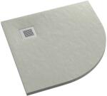 Schedpol Kalait Cement Stone cădiță de duș semirotundă 90x90 cm ciment 3.3104/CT/ST-M2 (33104CTSTM2)