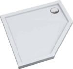 Schedpol Competia New cădiță de duș pentagonală 80x80 cm alb 181587 (32397)