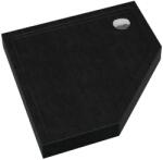 Schedline Cameron Black Stone ötszögletű zuhanytálca 80x80 cm fekete 3ST. C1PK-8080/C/ST (3STC1PK8080CST)