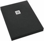 Schedpol New Horizons Black Stone cădiță de duș dreptunghiulară + capac mascare 100x80 cm negru 3.3306/C/ST-M2 (33306CSTM2)