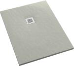 Schedpol Kalait Cement Stone cădiță de duș dreptunghiulară + capac mascare 100x70 cm ciment 3.3134/CT/ST-M2 (33134CTSTM2)