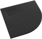 Schedline Protos Black Stone félkör alakú zuhanytálca 90x90 cm fekete 3SP. P1O-9090/C/ST-M1/C/ST