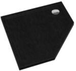 Schedpol Corrina New cădiță de duș pentagonală 80x80 cm negru 3.4397/C/ST (34397CST)
