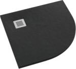 Schedpol Kalait Black Stone félkör alakú zuhanytálca 90x90 cm fekete 3.3104/C/ST-M2