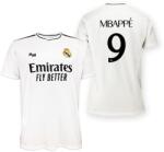 Real Madrid 2024-25 prémium hazai szurkolói mez, replika - Mbappé - 9 S fehér|fekete