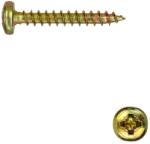  D-fejű faforgácslapcsavar 3x30 PZ TM, sárgára horg