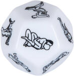  12 oldalú szex dobókocka - fehér - erotikasziget