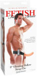  Fetish Strap-On 8 - felcsatolható, üreges vibrátor (natúr) - erotikasziget