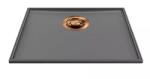 Elleci ELLECI- Mosogatótálca Essenza 50 46, 2x38, 2 Keratek K99 Dark Grey bronz tartozékokkal (LKES5099BRZ) - ellecimarkabolt