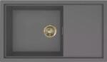 Elleci - Mosogatótálca Sintesi 410 Keratek K99 Dark Grey arany tartozékokkal (LKS41099GLD)