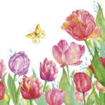 POL-MAK Tulipán Watercolour szalvéta 20 db-os 33x33 cm (PKK056251)