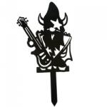  Decoratiune gradina / ghiveci Krodesign Kiss Rock Gnome KRO-1137, metal, inaltime 62 cm (KRO-1137)
