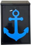  Cutie postala Vivatechnix Anchor KRO-1232, otel, 400x250x100mm, Negru/Albastru, 2 chei (KRO-1232)