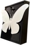  Cutie postala Vivatechnix Butterfly KRO-1228, otel, 400x250x100mm, Negru/Alb, 2 chei (KRO-1228)
