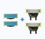 Philips OneBlade QP225/50 - Anti-Friction, 2 db + OneBlade 360 QP420/50 pót fej, 2 db (PHIpnh87ss)