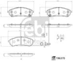 Febi Bilstein set placute frana, frana disc FEBI BILSTEIN 196370 (196370)