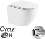 Laveo Desna Cycleon 2.0, falra akasztható WC csésze duroplast WC ülőkével, Vortex öblítés, fényes fehér, LAV-VMD_610S (LAV-VMD_610S)