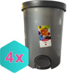  Szemetes pedálos 15L, Curver szürke/fekete KARTON - 4 db (K3253921319233)