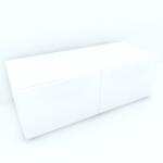 Spectral Mobila Armonia Comoda alba cu 2 usi cu sistem "PUSH TO OPEN" fronturi MDF Alb Mat Comoda