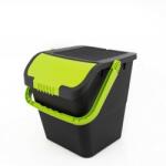 4home Coș de gunoi pentru deșeuri sortate Practic, 35 l, capac verde, verde Cos de gunoi