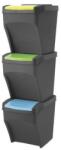 4home Set coșuri de gunoi sortat Recykle BIN 3x 25 l Cos de gunoi