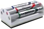 Pentel Maxiflo tábla jelölő készlet, kerek hegy 4 mm + mágneses szivacs, 4db (PEMWL5S-4N)